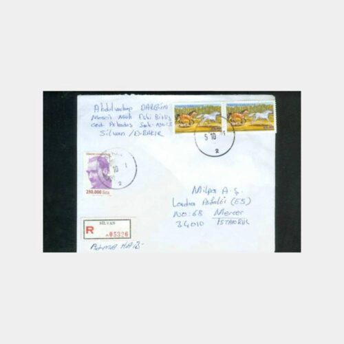 2001 Silvan Posta Damgalı Zarf