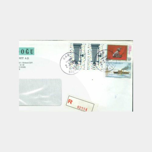 1990 Sirkeci Gar Posta Damgalı Zarf