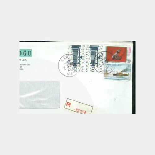 1990 Sirkeci Gar Posta Damgalı Zarf