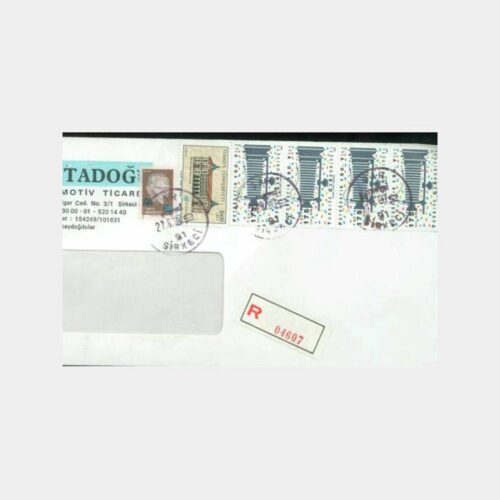 1990 Sirkeci Gar Posta Damgalı Zarg