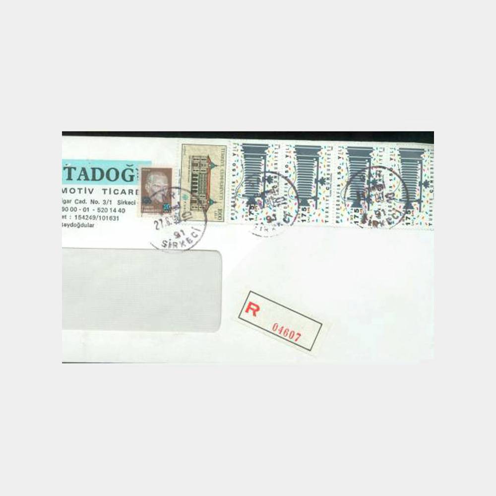1990 Sirkeci Gar Posta Damgalı Zarg