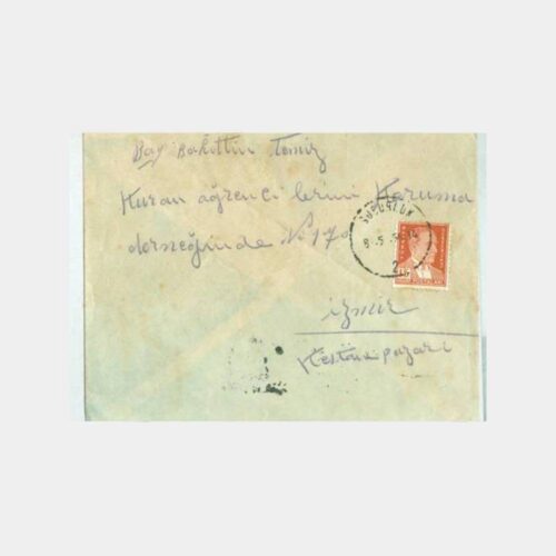 1954 Susurluk Posta Damgalı Zarf