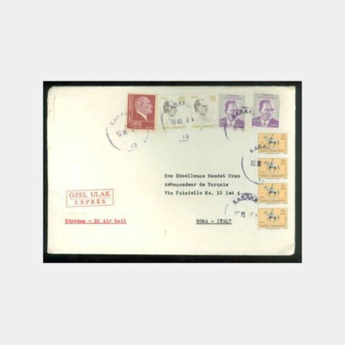 1974 T.C. Pullu Damgalı Zarf