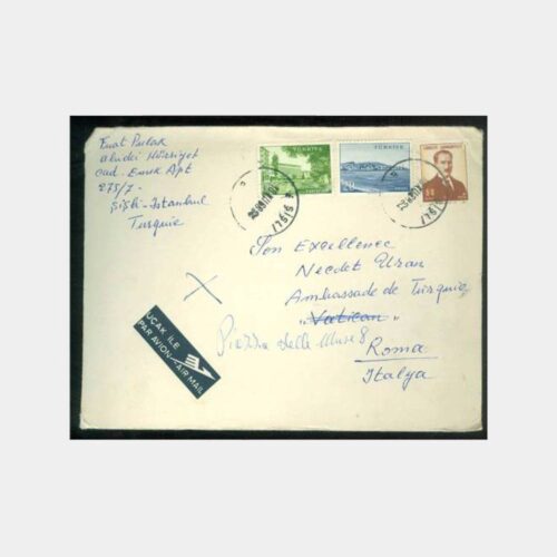 1968 T.C. Pullu Damgalı Zarf