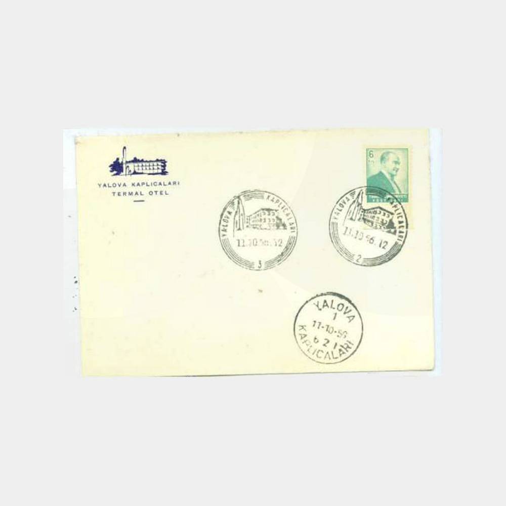 1956 Yalova Kaplıcaları Damgalı Termal Otel Zarf