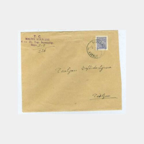 1954 Trabzon Varışlı Aşkale Posta Damgalı Zarf