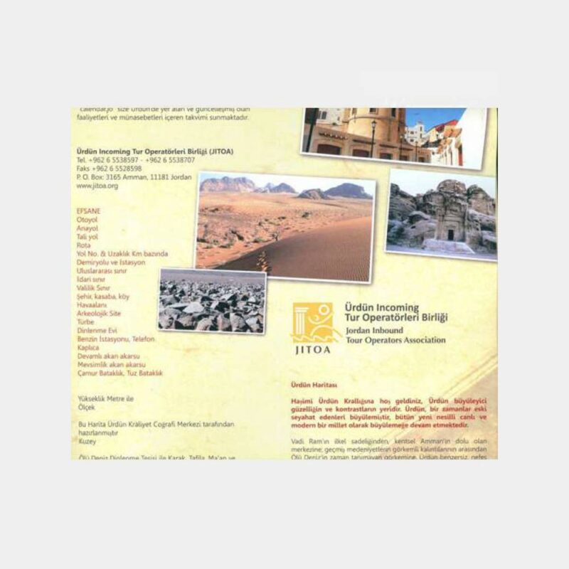 Ürdün Turistik Haritası