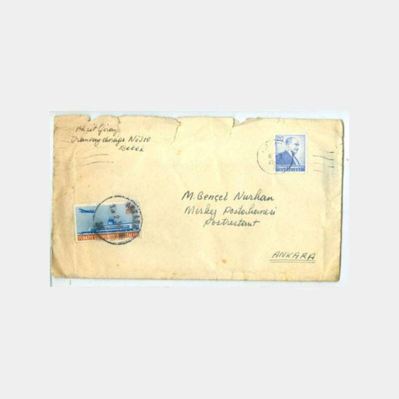 1956 Şekerbank Vinyet Pullu Zarfı - Görsel 2