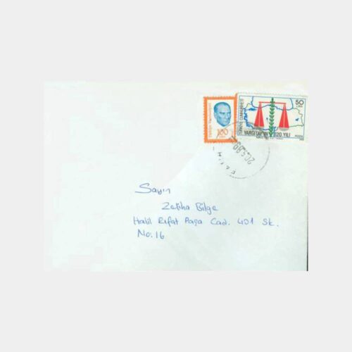 1989 Yargıtay Ata Pullu Damgalı Zarf