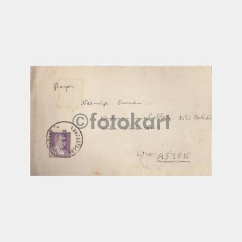 1951 Anafartalar Ata Pulu Afyon Varışlı Zarf
