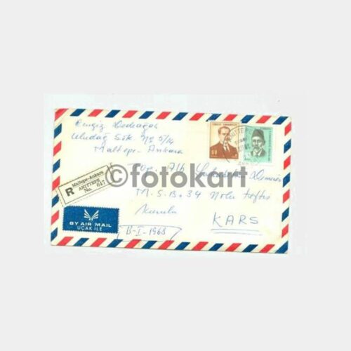 1968 Ankara Anıttepe Uçak Posta Damgalı Zarf
