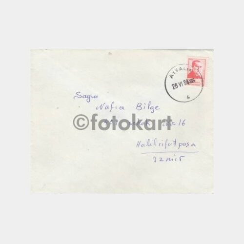 1984 Ayvalık Posta Damgalı Zarf