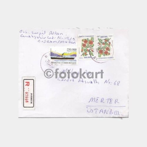 2001 Bodrum Muğla Posta Damgalı Zarf