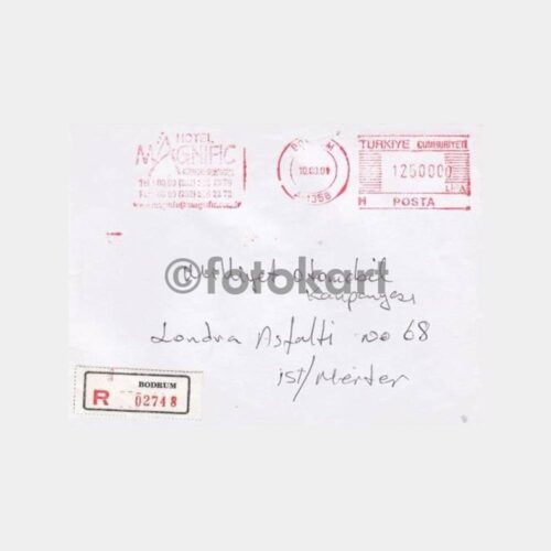 2001 Bodrum Posta Damgalı Zarf