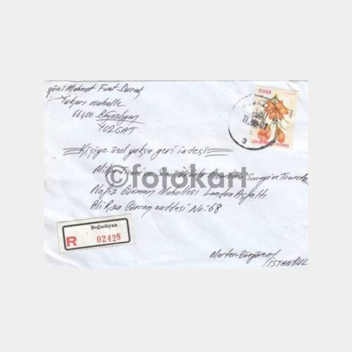 2001 Boğazlıyan Yozgat Posta Damgalı Zarf