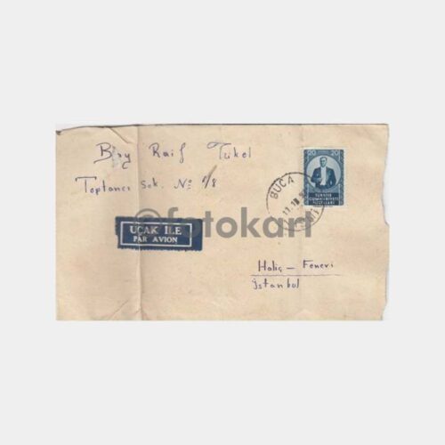 1953 Buca İzmir Posta Damgalı Zarf