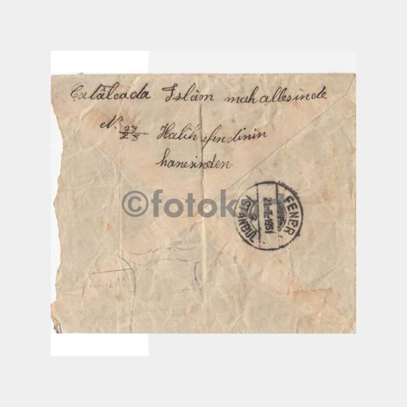 1931 Çatalca Damgalı Zarf - Görsel 2