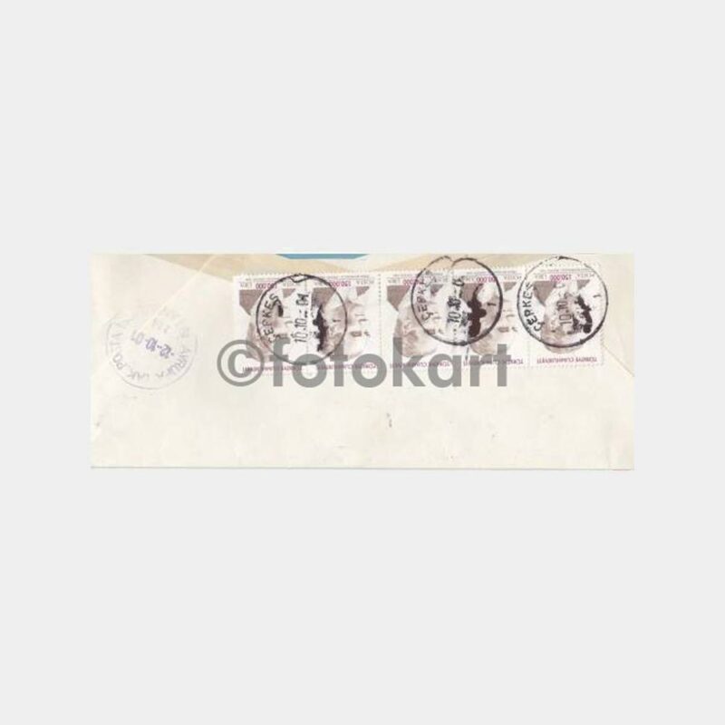 2001 Çerkes Çankırı Posta Damgalı Zarf - Görsel 2