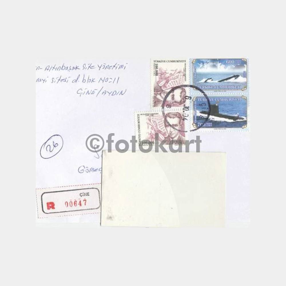 2005 Çine Denizaltı Pullu Damgalı Zarf