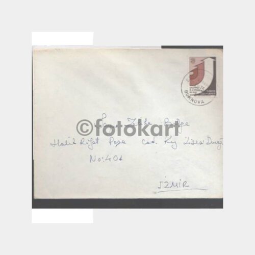 1975 Ege Üniversitesi Bornova Posta Damgalı Zarf