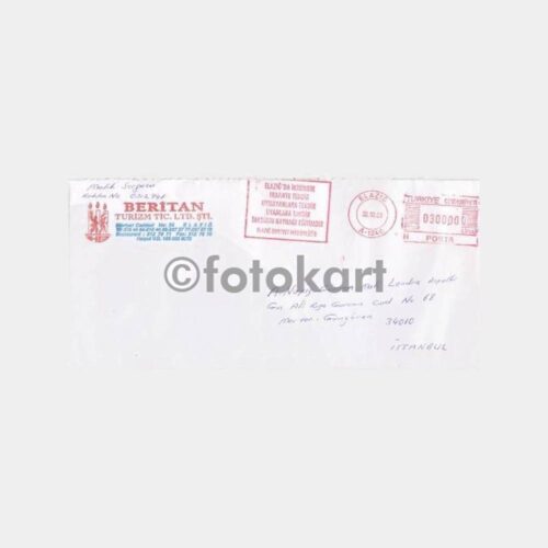 2001 Elazığ Trafik Kuralları Posta Damgalı Zarf