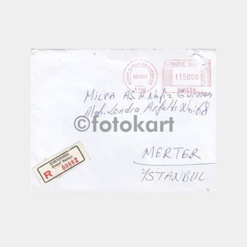 2001 Eskişehir Esna Sarayı Posta Damgalı Zarf