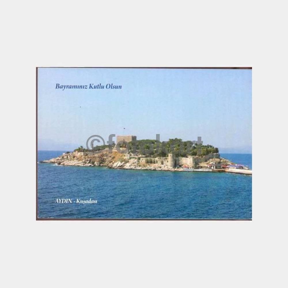 2000 Kuşadası Güvercinada Görünüş Kartpostal