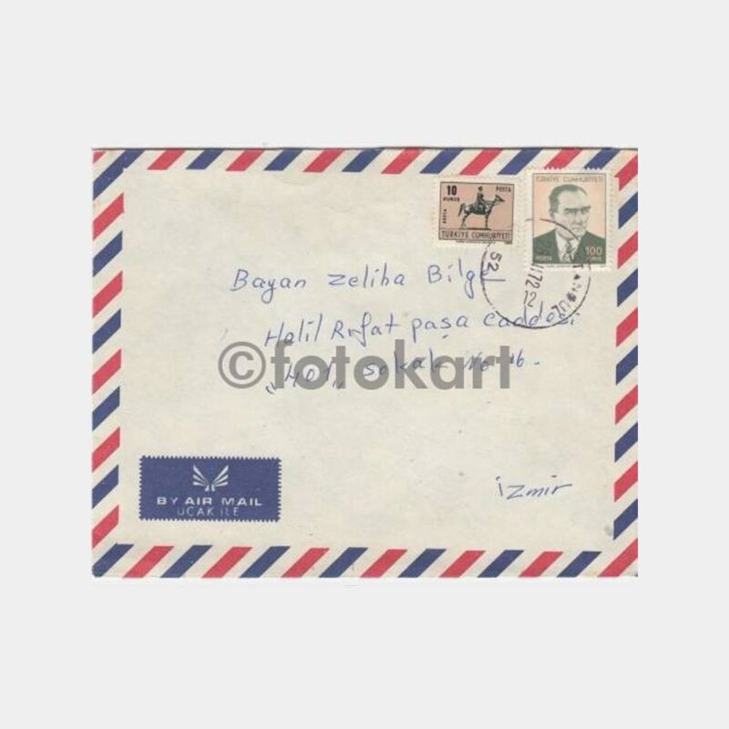1972 İstanbul Posta Damgalı Zarf