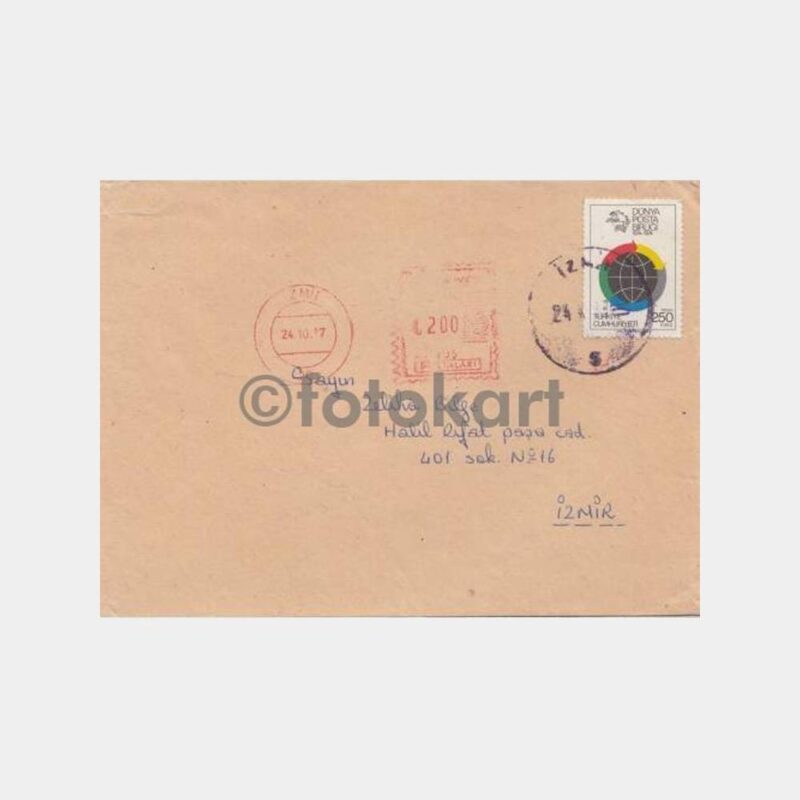 1997 İzmit Posta Damgalı Zarf