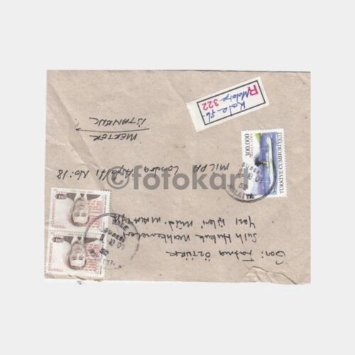 2001 Malatya Kale Şubesi Posta Damgalı Zarf