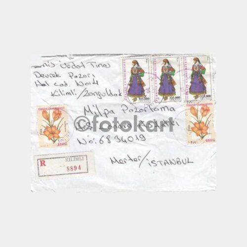 2001 Kilimli Zonguldak Posta Damgalı Zarf