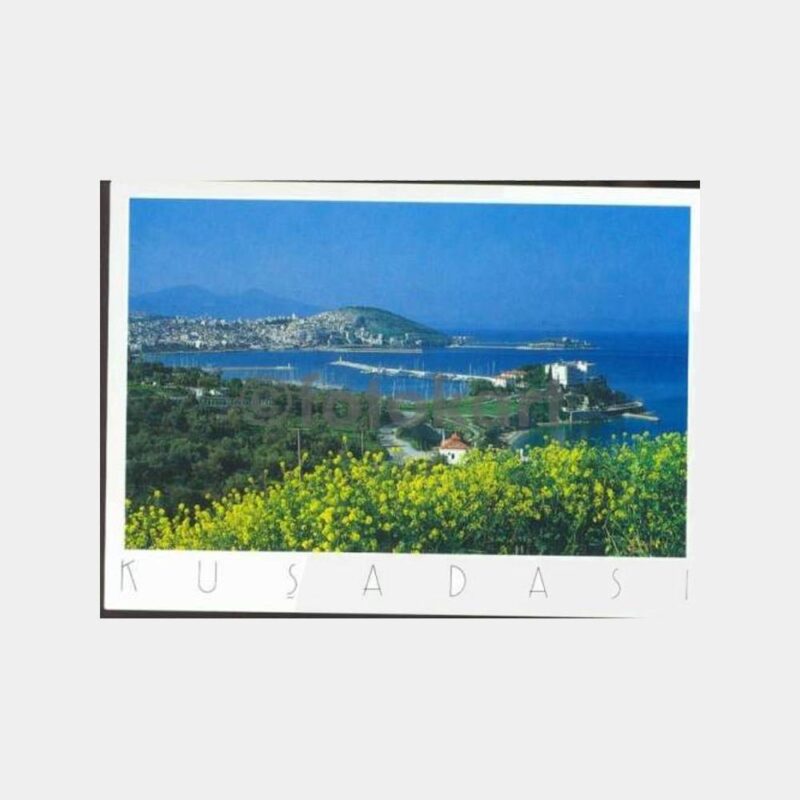 1990 Kuşadası Genel Görünüş Kartpostal