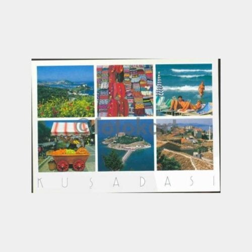 1990 Kuşadası Muhtelif Görünüş Kartpostal