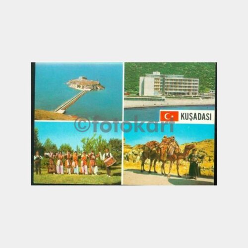 1969 Kuşadası 4 Görünüş Kartpostal