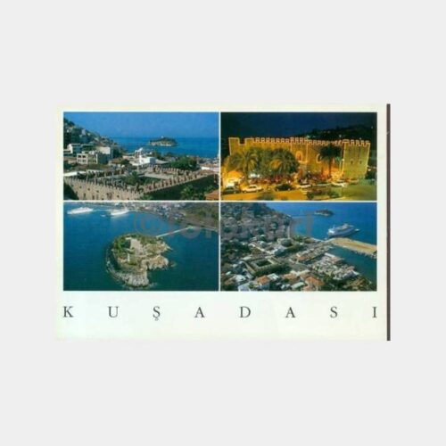 1990 Kuşadası 4 Görünüş Kartpostal