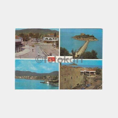 1970 Kuşadası 4 Görünüş Kartpostal