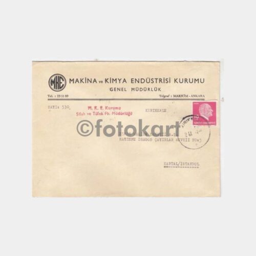 1980 MKE Kırıkkale Posta Damgalı Zarf