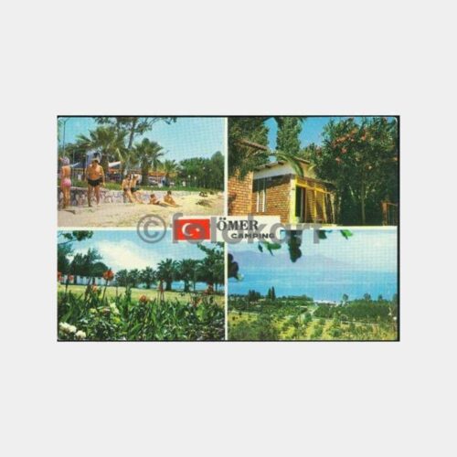 1970 Kuşadası Ömer Camping Görünüş Kartpostal