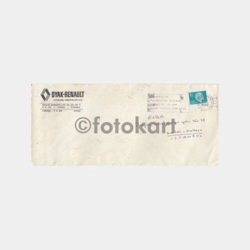 1980 Oyak Renault Bursa 80 Pul Sergisi Posta Damgalı Zarf