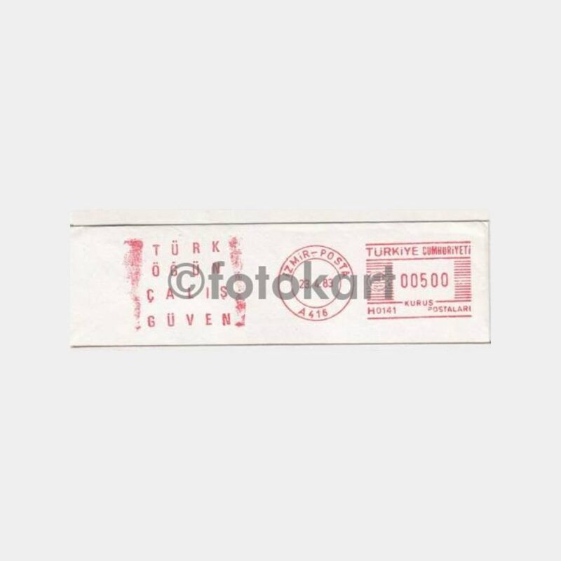 1983 PTT Ata Konulu Flam Damgalı Zarf