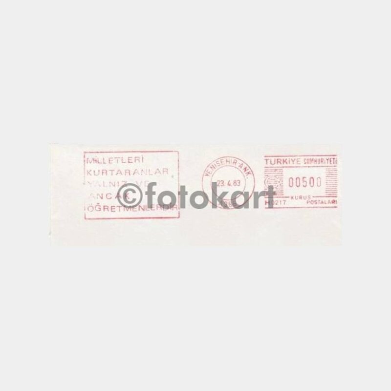 1983 PTT Ata Konulu Flam Damgalı Zarf