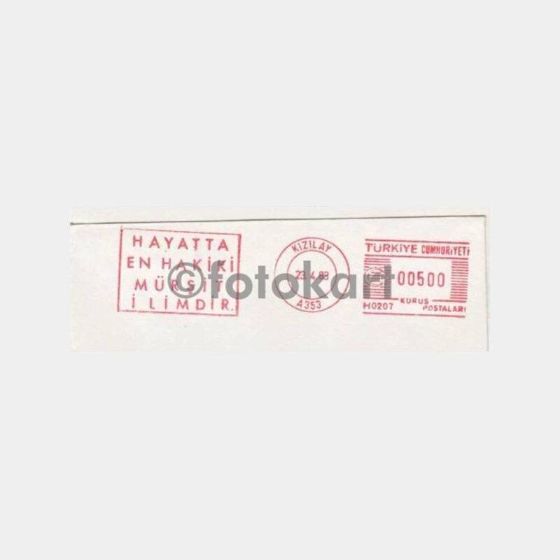 1983 PTT Ata Konulu Flam Damgalı Zarf