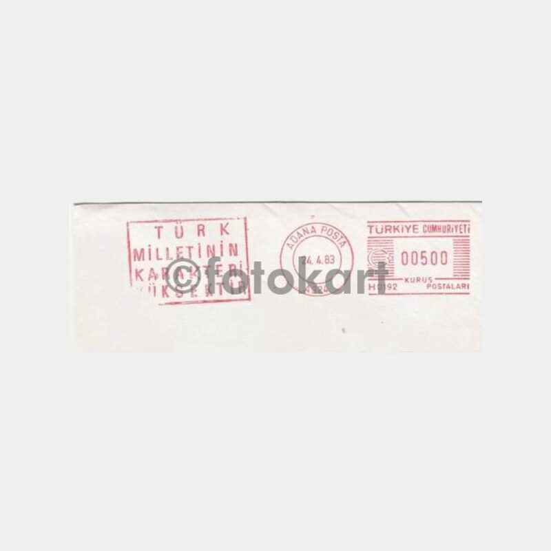 1983 PTT Ata Konulu Flam Damgalı Zarf