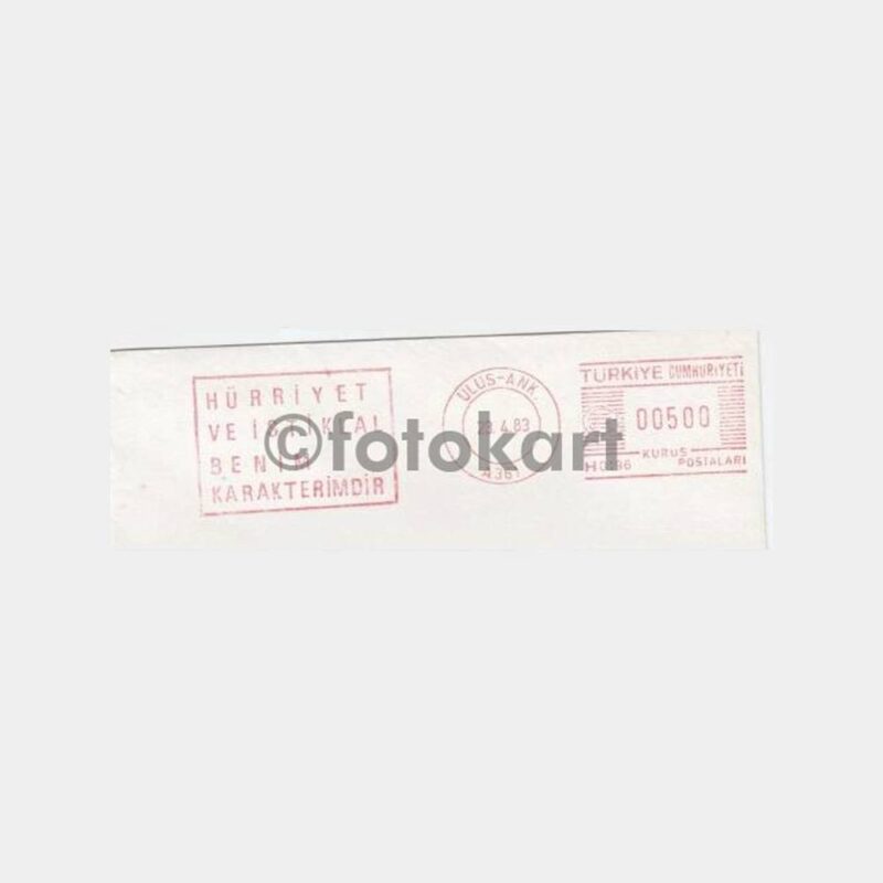 1983 PTT Ata Konulu Flam Damgalı Zarf