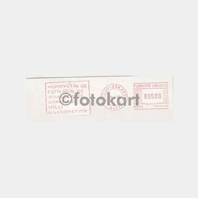 1983 PTT Ata Konulu Flam Damgalı Zarf