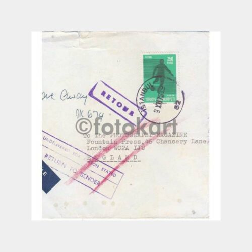 1975 İstanbul İade Retour Posta Damgalı Zarf