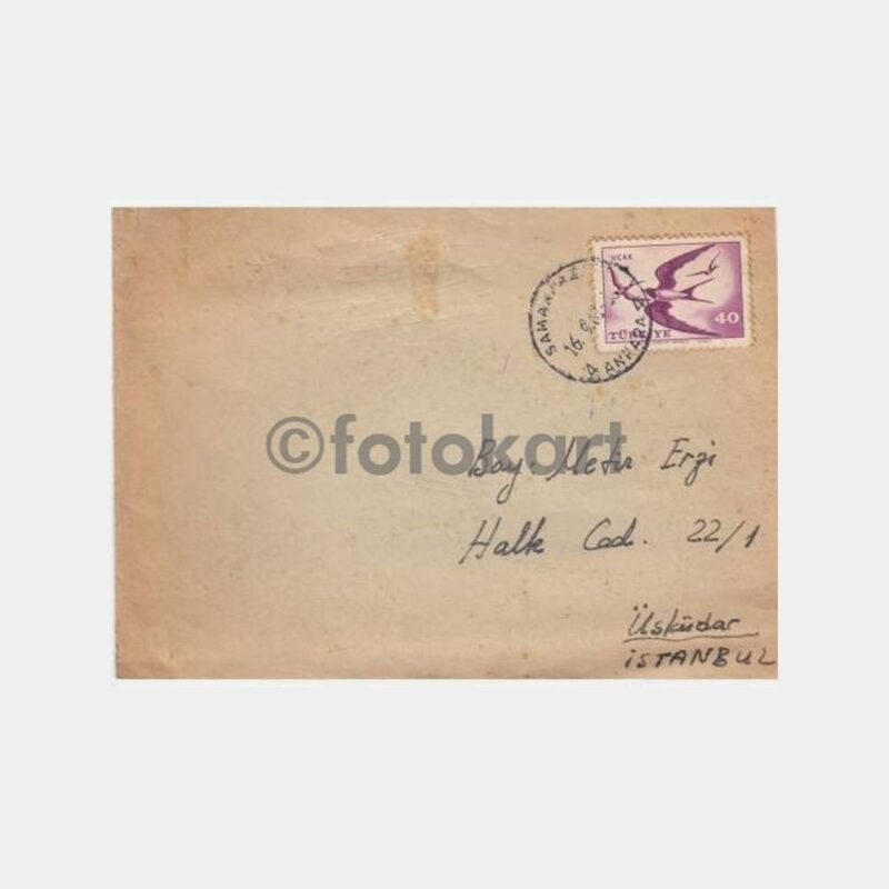 1961 Ankara Samanpazarı Posta Damgalı Zarf