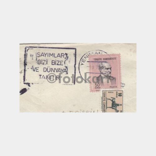 1970 Sayımlar Bizi Dünyaya Tanıtır Flam Damgalı Zarf