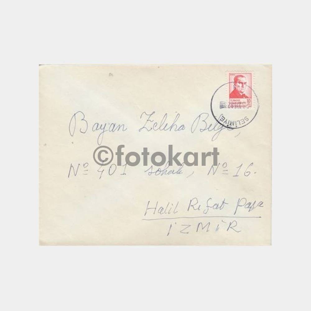 1982 Selimiye Posta Damgalı Zarf