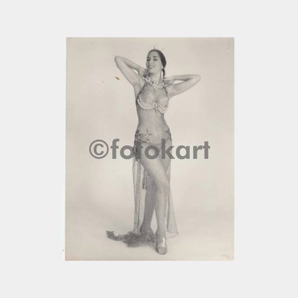 1952 Ünlü Oryantal Dansöz Prenses Semiramis Fotoğraf - Görsel 2